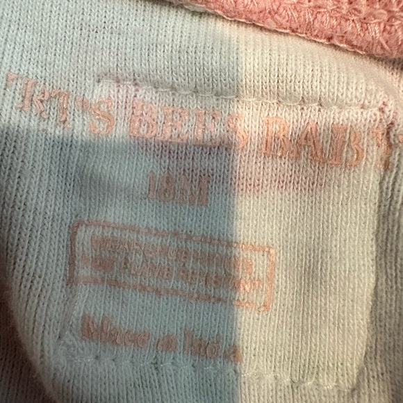 Burt's Bees Baby Fruit Print Footie - Pink and Orange - Picture 2 of 3